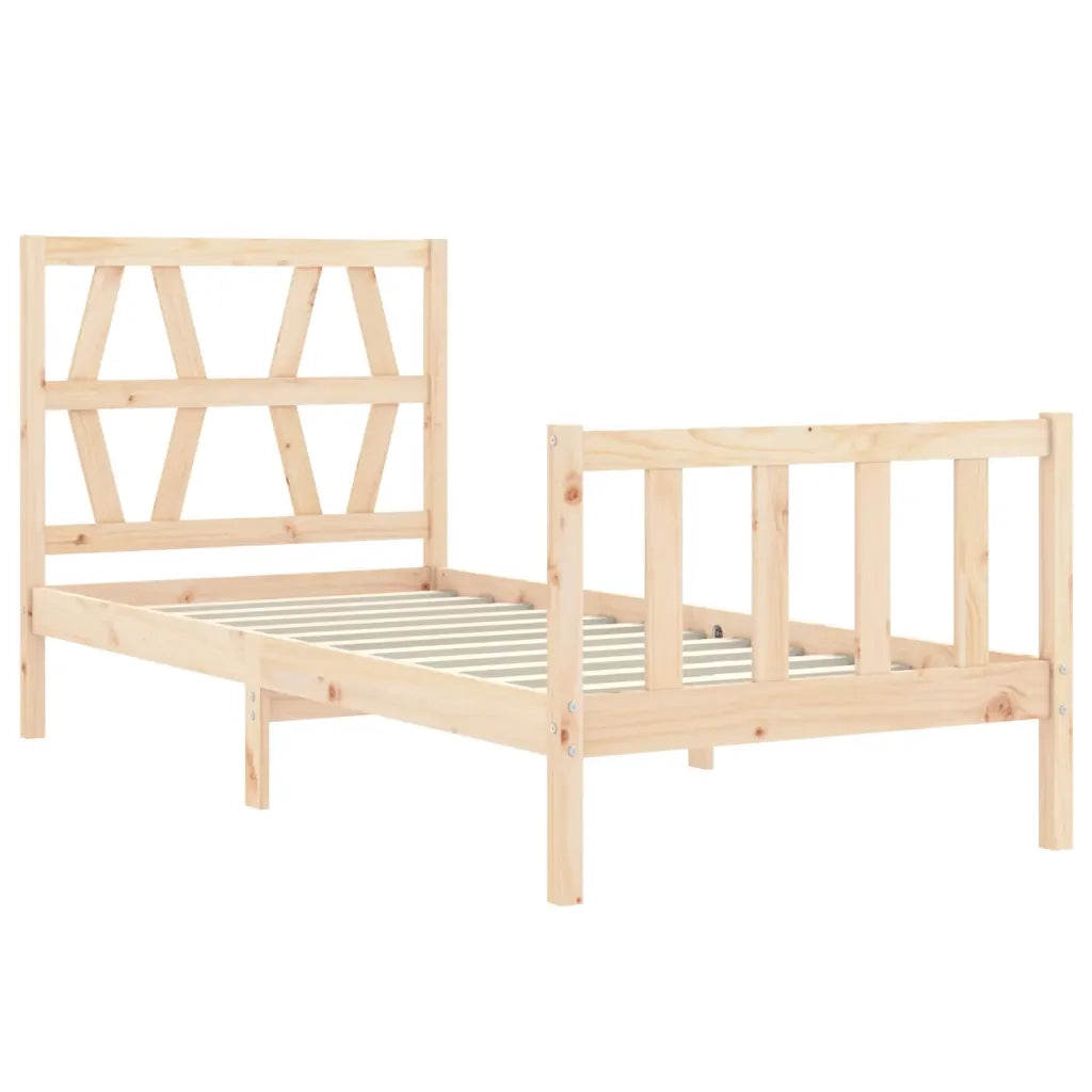 Giroletto senza Materasso-Struttura Letto 90x200 cm in Legno Massello di Pino 167031