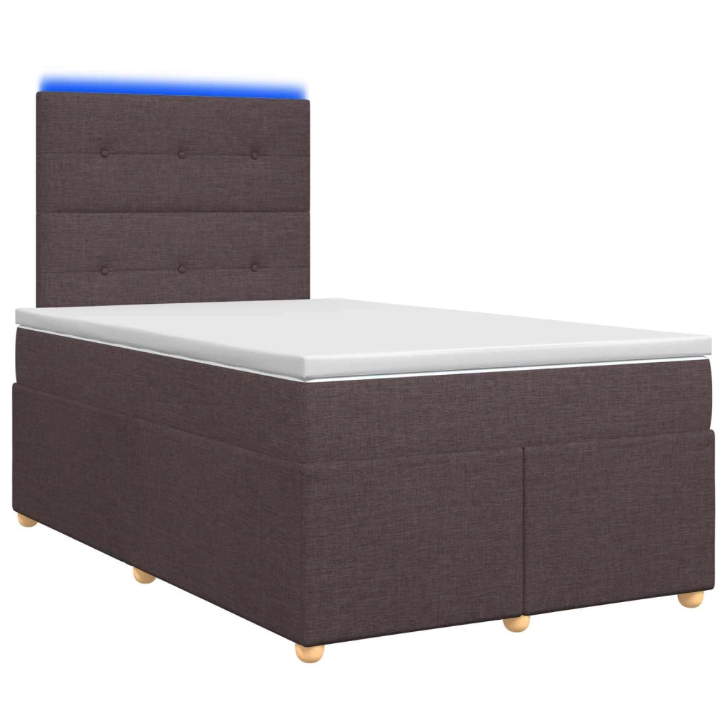 Letto box spring con materasso Marrone Scuro 120 x 200 cm 3455325
