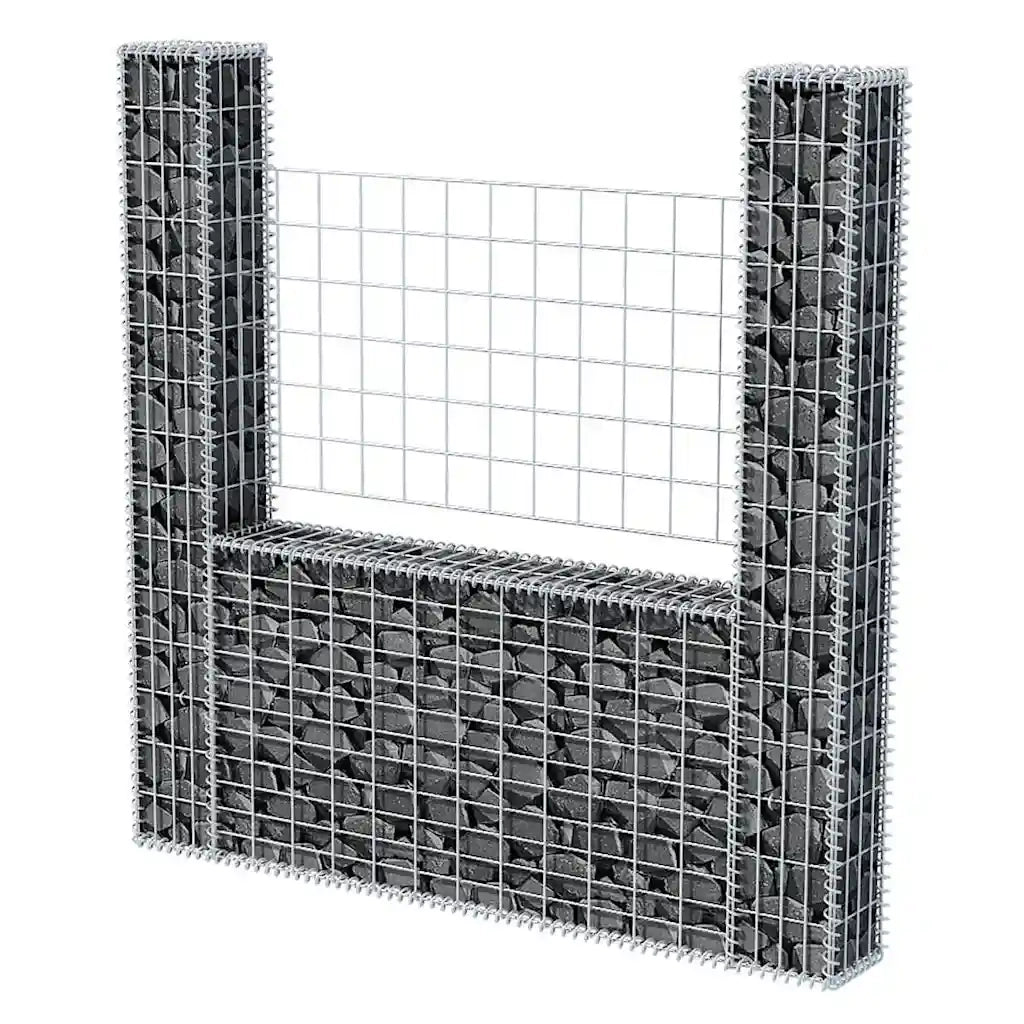 Gabbione in Rete ad U in Acciaio Zincato 160x20x150 cm 142545