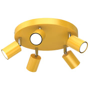 Lampada da soffitto Fun 5xGU10 gialla in metallo Luminex