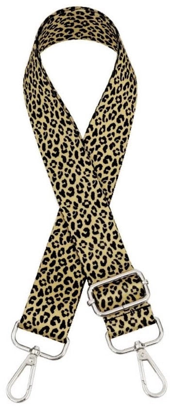 Rigido Regolabile 3,8 cm - Cinturino per Borsa - Cinturino per Borsa con Schiena per Borsa - Disegno Leopardo - Leggero - Materiale Polyester - Cinturino per Borsa