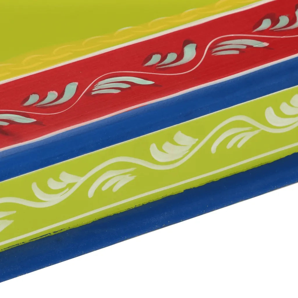 Tavolino salotto | Tavolino da caff¨¨ | Tavolino da Soggiorno Verde Dipinto a Mano Legno Massello di Mango