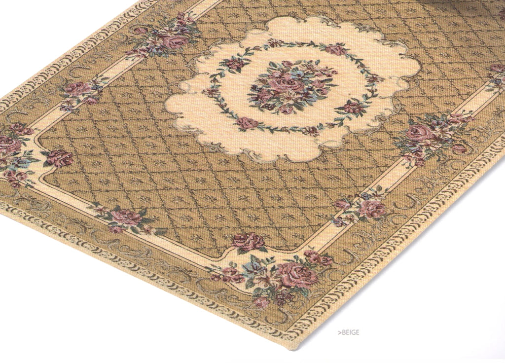 Tappeto Velour Antiscivolo Modello Bouquet By Suardi - 65x110(2 tappeti) - Beige