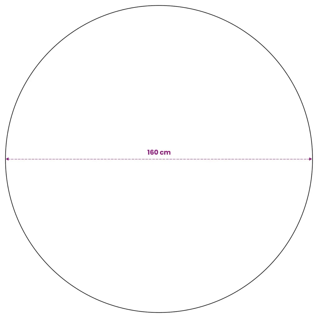 Tappeto da Area Naturale e Nero Ø 160 cm PET 42043873