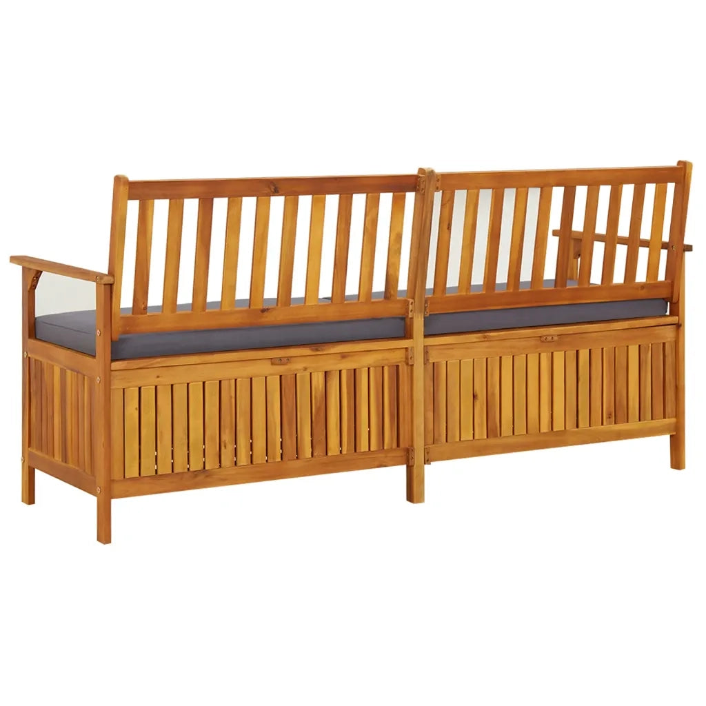 Cassapanca con Cuscino 170 cm in Legno Massello di Acacia 316741