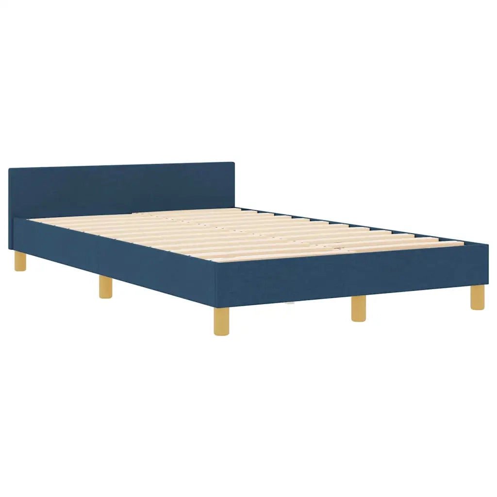 Struttura del letto con testiera-Giroletto Blu 120 x 190 cm Tessuto 715397