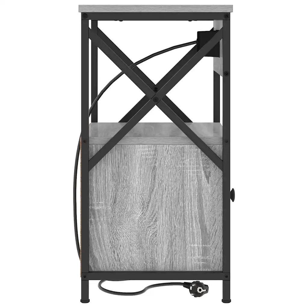 vidaXL Armadio da Notte 2 pcs Grigio sonoma 40 x 31 x 60 cm