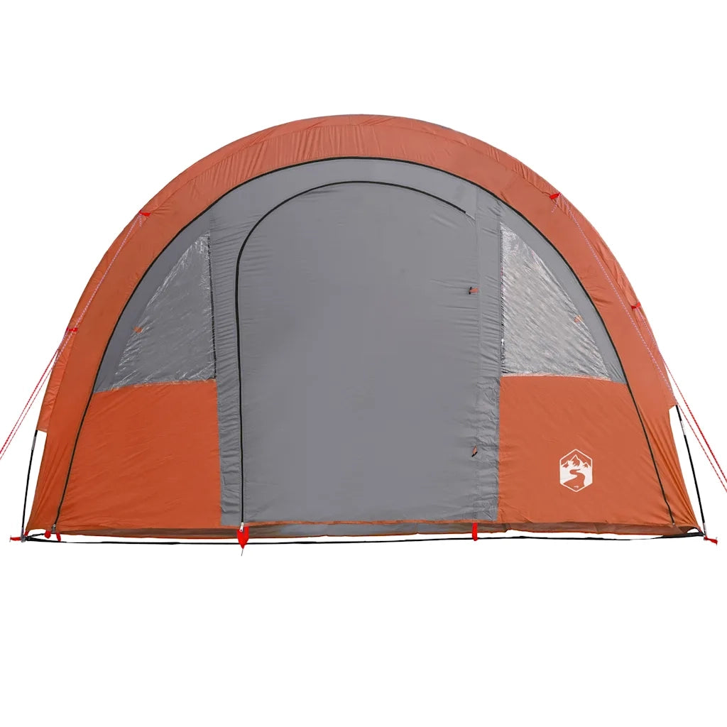 Tenda da Campeggio a Tunnel per 4 Persone-Tenda per Escursionismo Grigio e Arancione 552108
