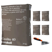Geomalta minerale tixotropica 5 sacchi da 25 kg cazzuola punta tonda 16 cm