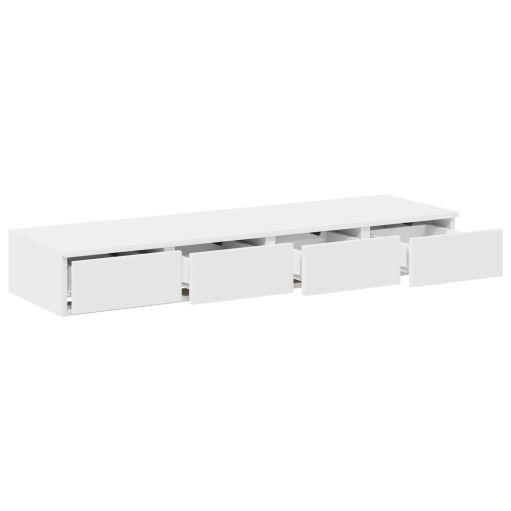 Cassetti per Letto Bianco 120x36,5x16,5 cm Legno Ingegnerizzato