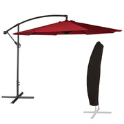 OAHUOmbrellone rotondo diametro 3m rosso + copertura
