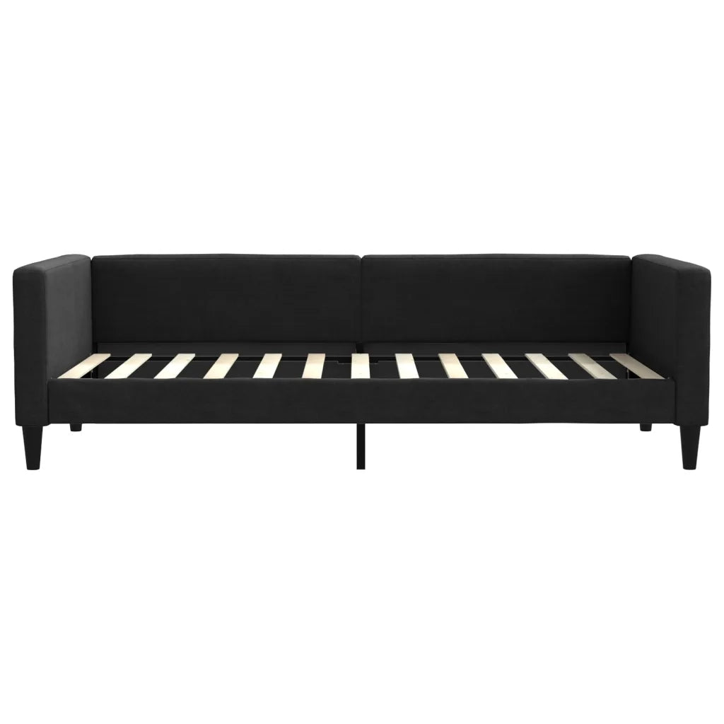 Divano Letto Estraibile con Cassetti-Sofa Letto-Daybed Nero 90x200 cm in Tessuto 953359