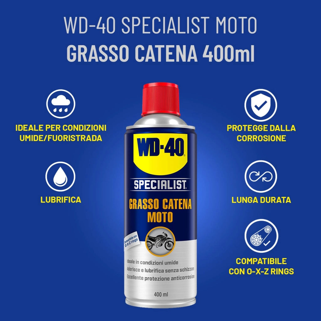 Spray WD 40 Grasso Catena Moto in Condizioni Umide Ml. 400