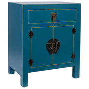 Comodino in legno con 1 cassetto e 2 porte 44,5x32x55h cm