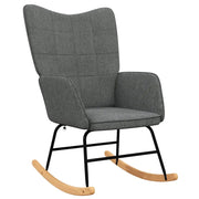 Sedia a Dondolo Grigio Scuro in Tessuto CFW7563961