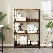 Libreria Rovere Fumo 78,5x33x117,5 cm in Legno Multistrato 835251