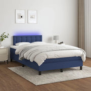 Letto a Molle con Materasso e LED Blu 120x200cm in Tessuto cod mxl 59083