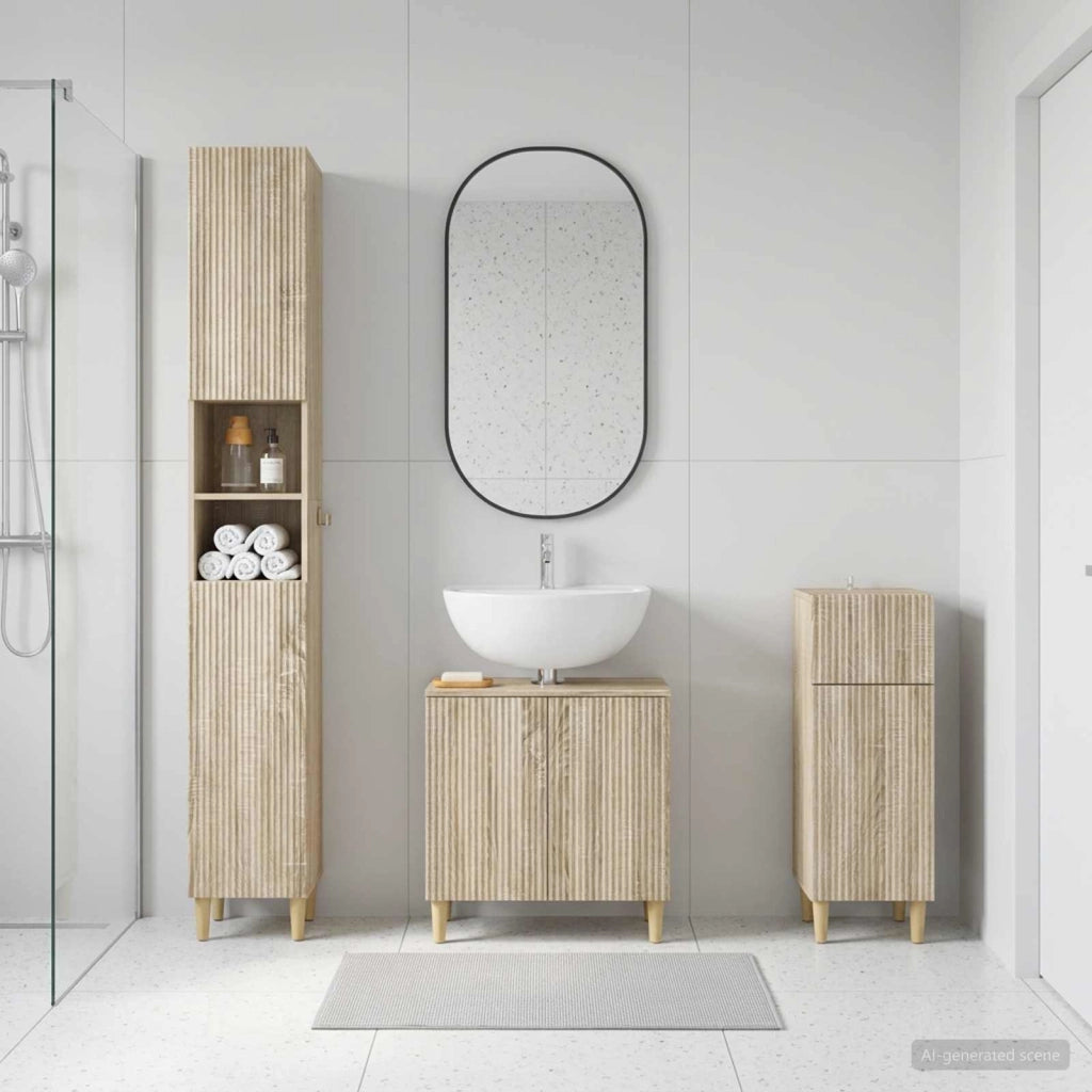 Set di armadietti da bagno in 3 pezzi ARNHEM 3417848