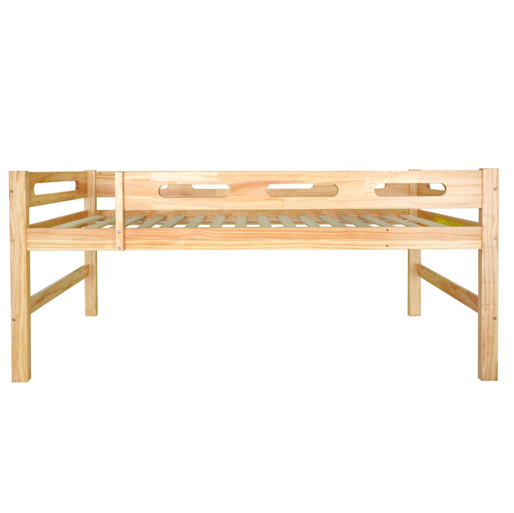 Letto a castello per bambini e ragazzi trasformabile in 2 letti singoli 90x200 cm; naturale