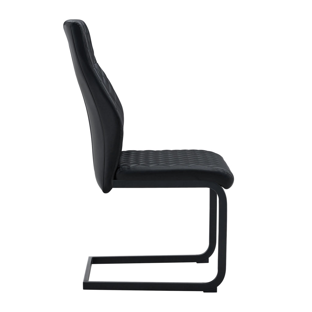 Sedie da Pranzo con Schienale Alto ¨C Xylo ¨C Nero, Struttura in Metallo, Set 2 Pezzi