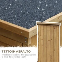 Casetta in Legno da Giardino con Tetto Impermeabile, Armadio da Esterno Porta Attrezzi da Giardino con 3 Mensole, 87x46.5x160cm