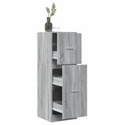 vidaXL Armadietto da Farmacia Grigio Sonoma 40x41x118 cm in Truciolato