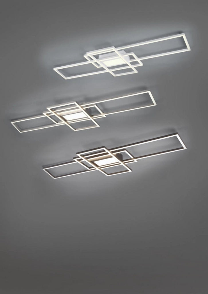 Plafoniera LED Trio Irvine bianca 60W 6500lm CCT 105cm