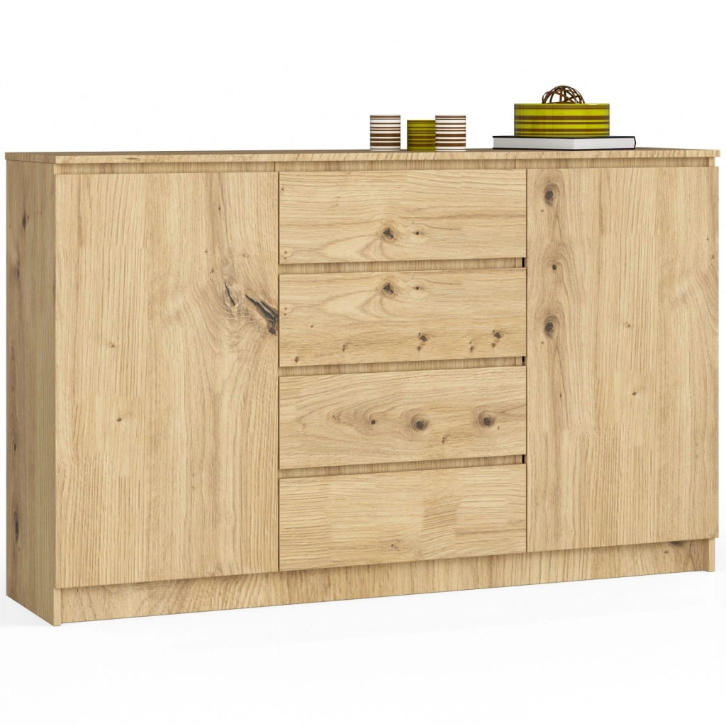 Cassettiera AKORD K160 Quercia Artisan 160 cm 2 ante 4 cassetti 160x40x99 cm