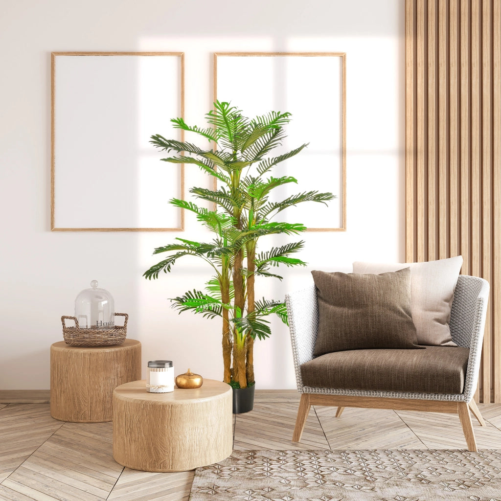 Albero Artificiale Palmier ¨C Zephmum ¨C H185cm Grigio Verde Realistico