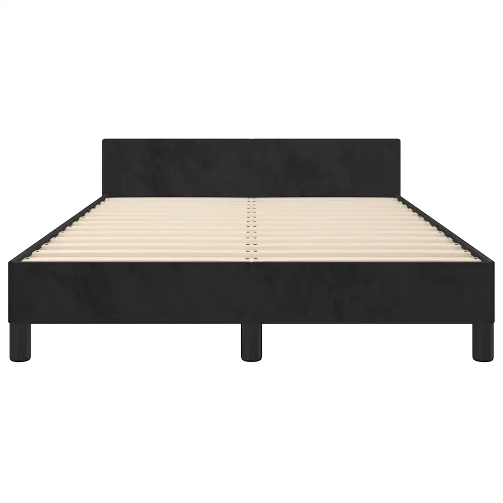 Giroletto senza Materasso-Struttura Letto Nero 120x200 cm Velluto 977216