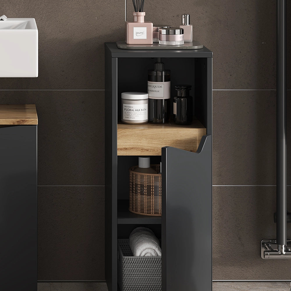 Vicco Mobiletto midi Antracite 30 x 74.5 cm con porta e vano aperto