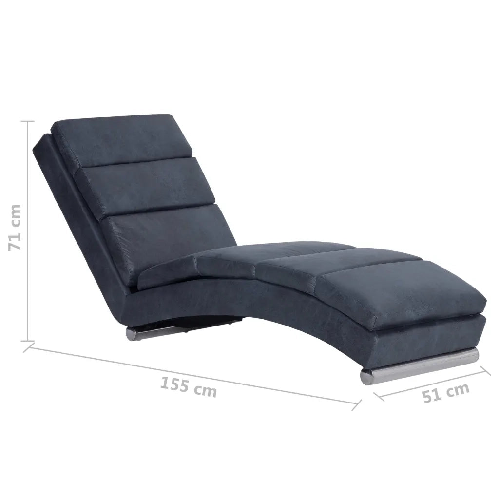 Sdraio Grigia in Pelle Sintetica Scamosciata CFW2965306