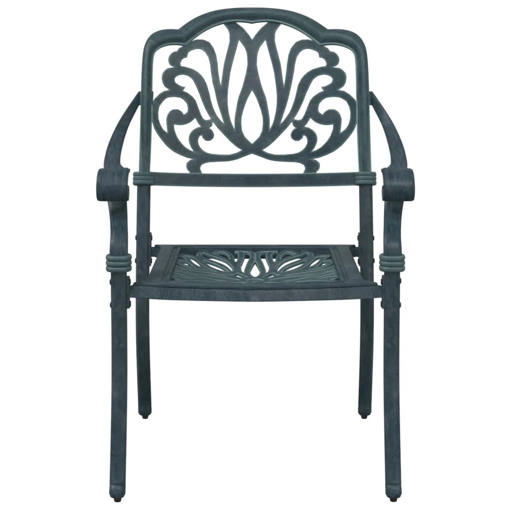 Set da Pranzo da Giardino 5 pz Verde in Alluminio Pressofuso 3216311