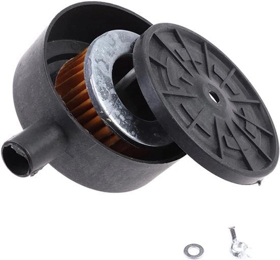 Filtro di Raffreddamento per Compressore - Demper Metallico - Demper del Rumore - Elemento di Sostituzione - Adatto per 1/2" PT 20mm Conduttore - Compatibile con [Modello] - Nero