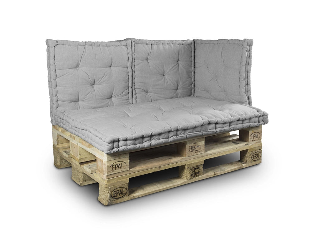 Cuscino Mattonella Per Seduta-Schienale Divani Pallet Cuscino Per Bancale - 60x60 - Grigio