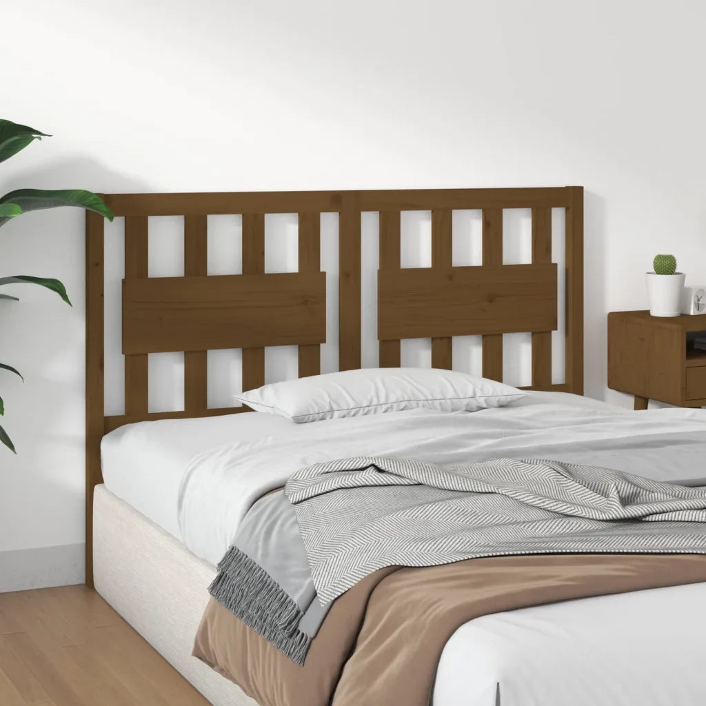 Testiera per Letto ambra 145,5x4x100 cm Legno Massello di Pino