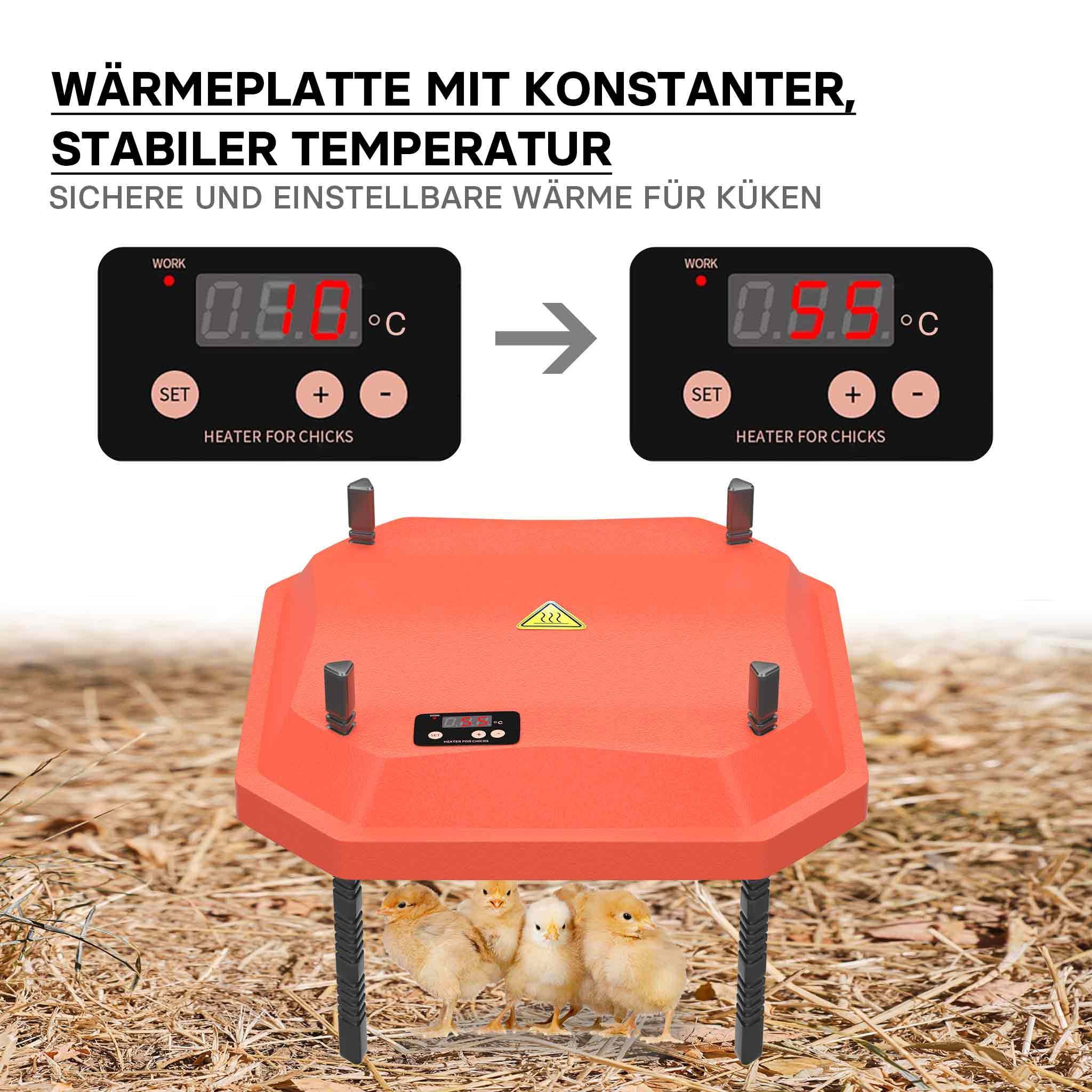Fudajo Chioccia artificiale 40x55cm 50W Piastra termica per 40-45 pulcini, temperatura regolabile