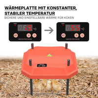 Fudajo Chioccia artificiale 40x55cm 50W Piastra termica per 40-45 pulcini, temperatura regolabile