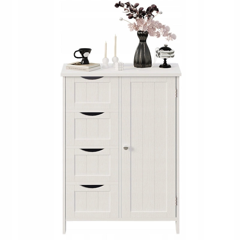 ARMADIO SCAFFALE COMÒ BAGNO INGRESSO 3 CASSETTI BIANCO ALTEZZA