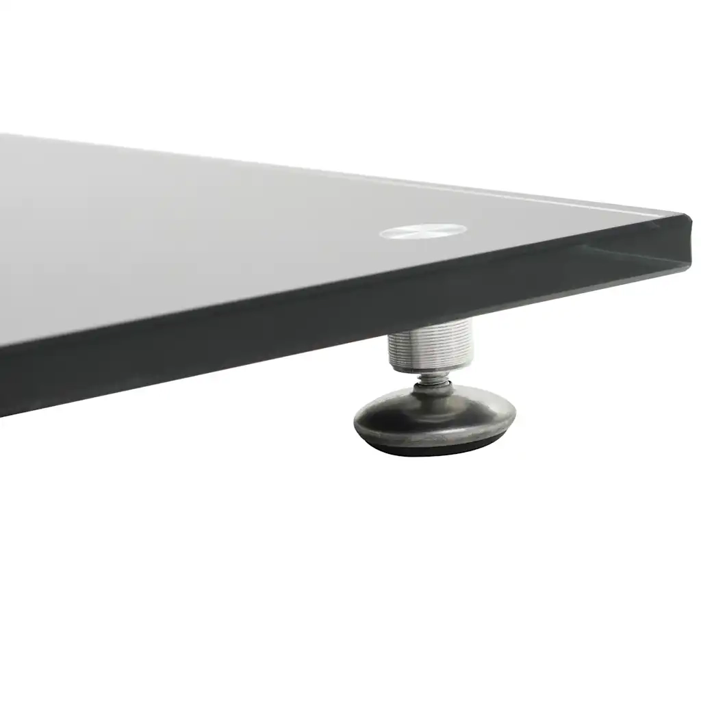 Supporti per Altoparlanti 2 pz Vetro Temperato a Colonna Nero CFW8321737