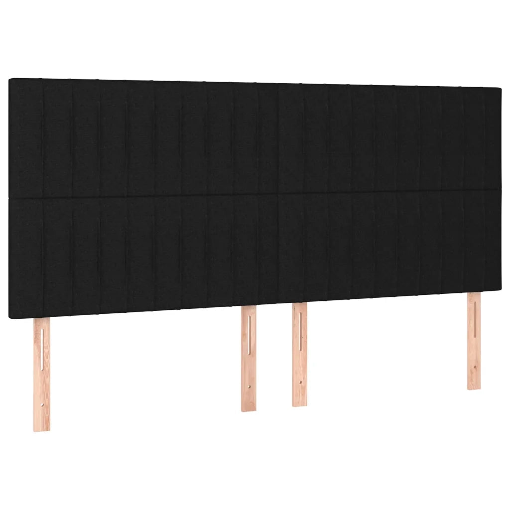 Letto a Molle Materasso e LED Nero 200x200cm in Tessuto cod mxl 59507