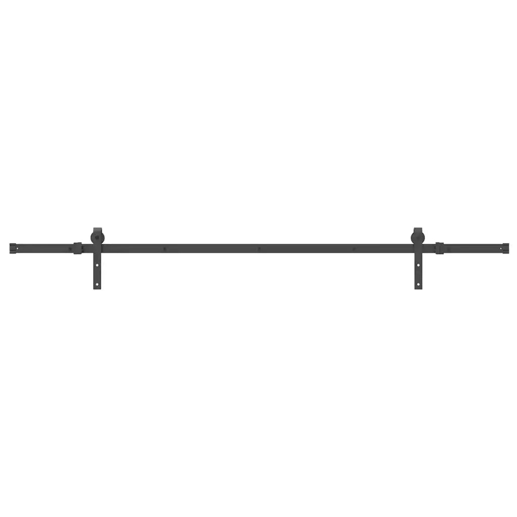 Kit di Binari per Porte Scorrevoli 213,5 cm Acciaio Nero