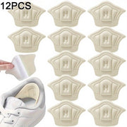 12 pezzi di cuscinetti per scarpe adattabili - cuscinetti in nylon resistenti all'usura, 5 mm di spessore, retroadesivo per una facile formazione (bianco)