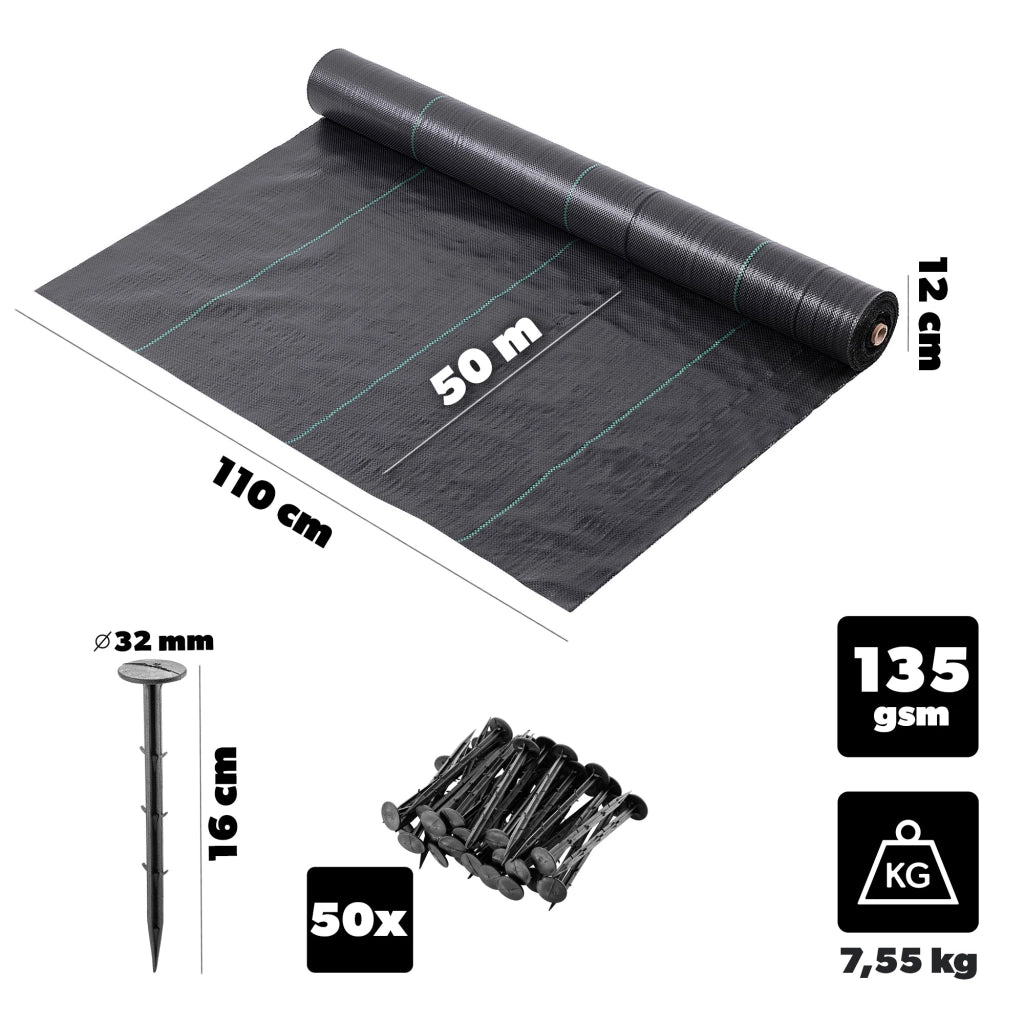 KADAX Agrotkanina 135gsm P25708 1.1 x 50m K16403