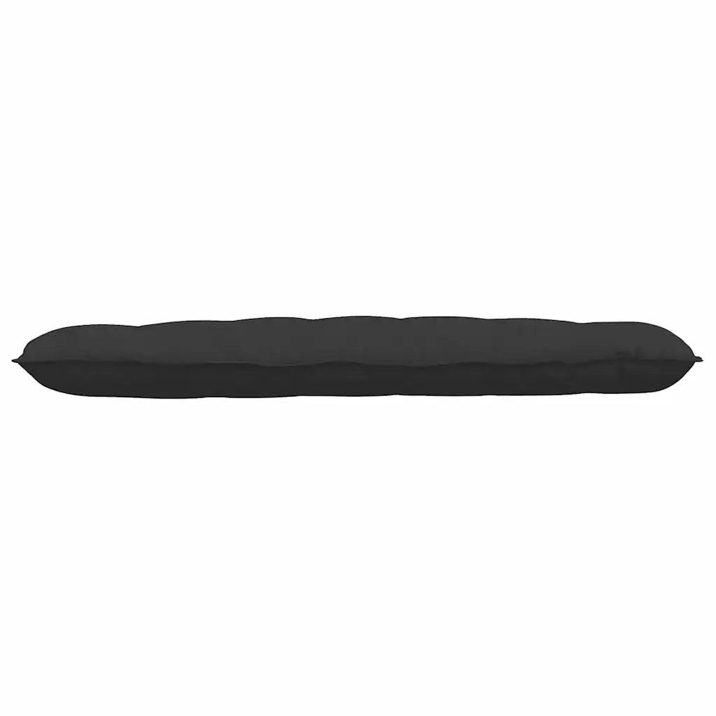 Cuscino per Schiena Nero 160 x 50 cm Tessuto in Microfibra