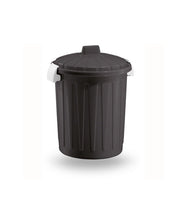 Pattumiera bidone con Coperchio Chiusura a Ganci Colore Grigio 23 litri