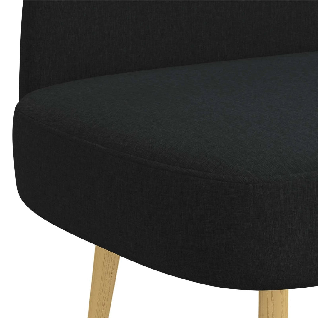 Panchina imbottita con schienale Nero 110 x 60 x 76 cm 42040758