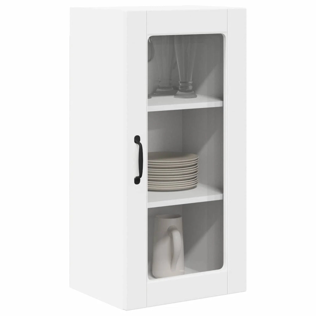 Mobile in vetro da parete LUCCA 2 pcs Bianco 40 x 31 x 80 cm 884986