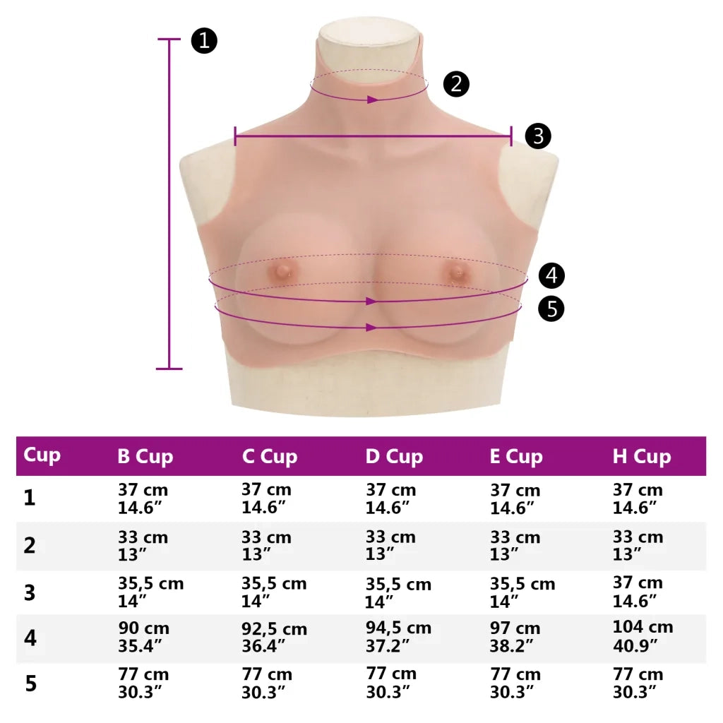 Corpetto in Silicone Naturale Coppa D