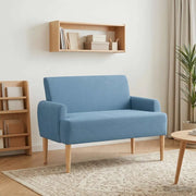 Loveseat con bottoni imbottiti Blu 116 x 67 x 81 cm 42041791